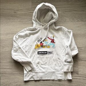 Disney x AE Cozy White Hoodie Size M